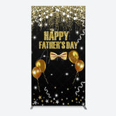 Aperturee - Aperturee Black Gold Glitter Happy Fathers Day Rectangle Backdrop